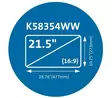 Tietoturvasuoja Kensington MagPro 21,5" 16:9 - Häikäisy- ja tietoturvasuojat - K58354WW - 2