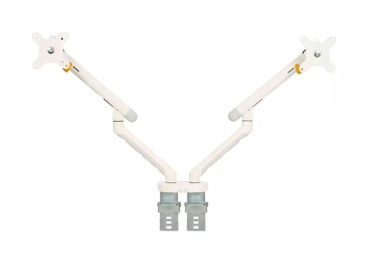 BE Näyttöteline, Monitorivarsi Dual valkoinen - Projektoritelineet - BNEBFDW - 1