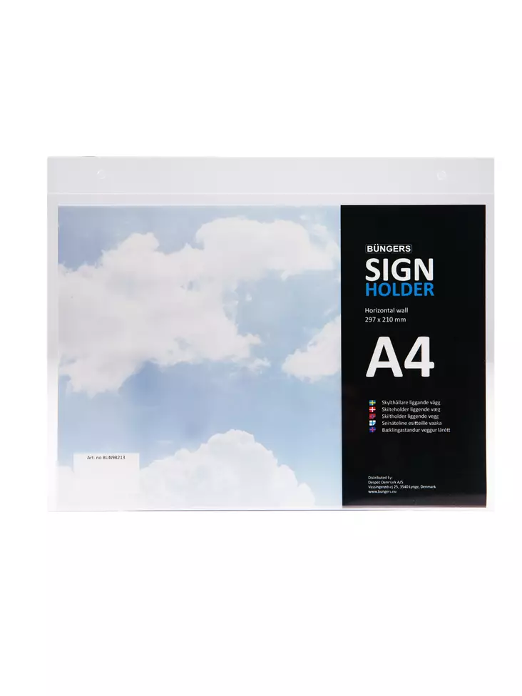 Seinäteline esitteille A4 vaaka - Selailutelineet, pikahakutelineet - 274420W - 1