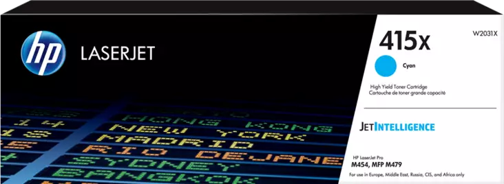 Laserkasetti HP 415X cyan 6k - Hp laserkasetit - W2031X - 1